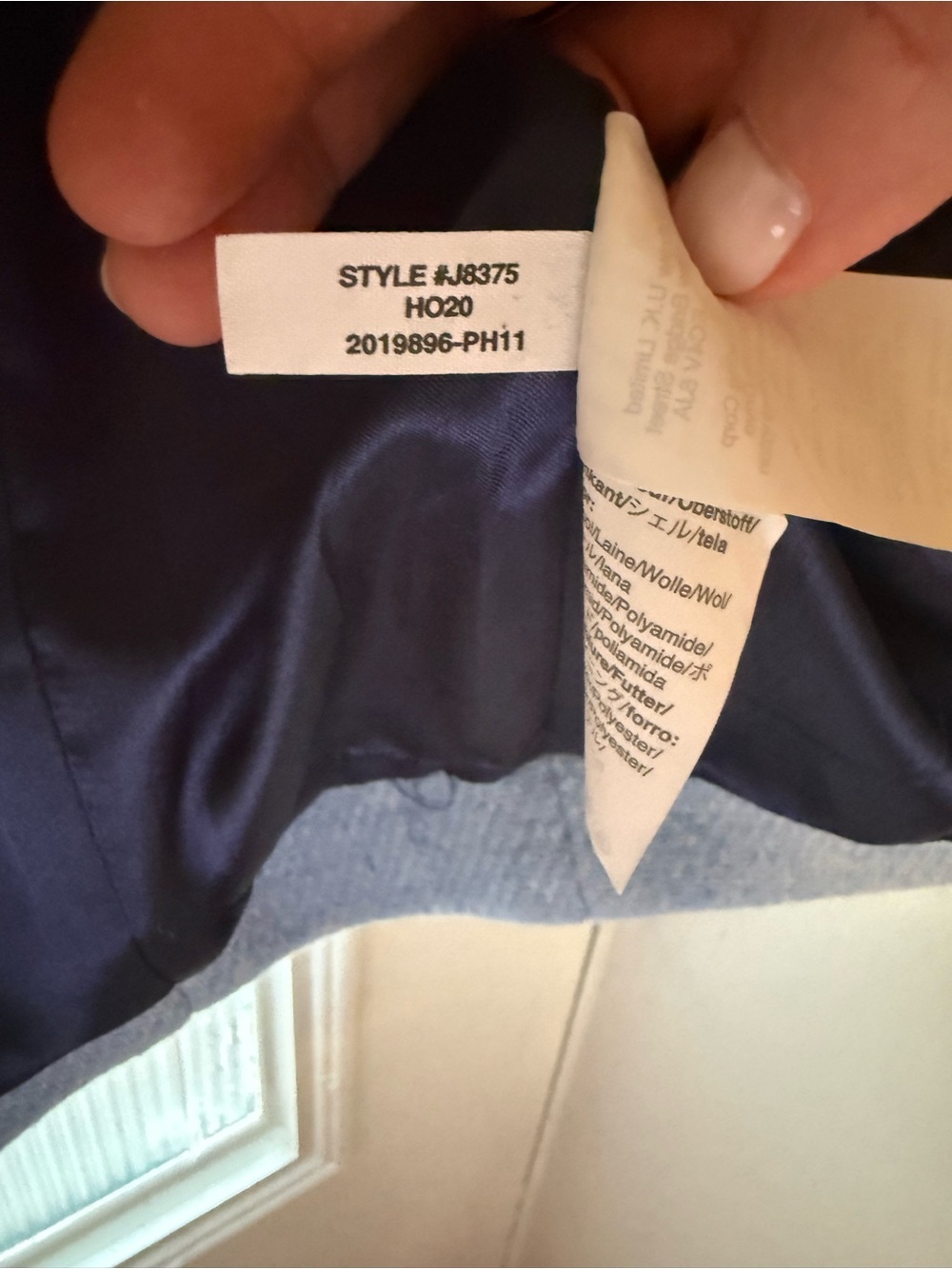 J. Crew Wool Cocoon Coat Stadium Cloth Heather Blue 2P - Picture 8 of 13